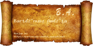 Bartánusz Amáta névjegykártya